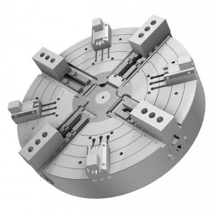 Power Chucks: HCWF (4-Jaw Double Wedge Hydraulic Chuck)
