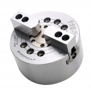 Power Chucks: MHT (Standard Mega Bore 2-Jaw high-Speed Open-Center Chuck)